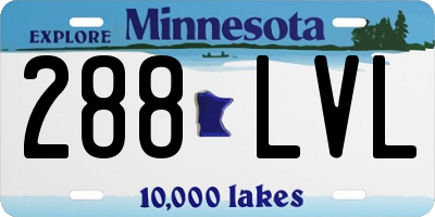 MN license plate 288LVL
