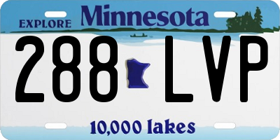 MN license plate 288LVP