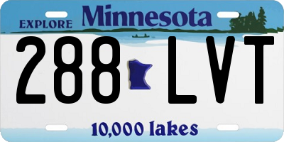 MN license plate 288LVT