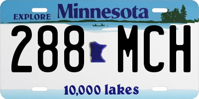 MN license plate 288MCH