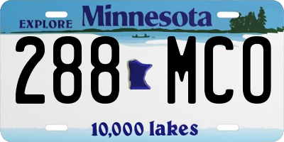 MN license plate 288MCO
