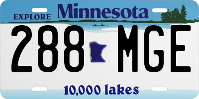 MN license plate 288MGE