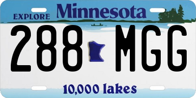 MN license plate 288MGG