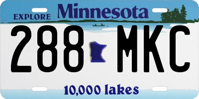 MN license plate 288MKC
