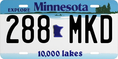 MN license plate 288MKD