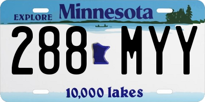 MN license plate 288MYY