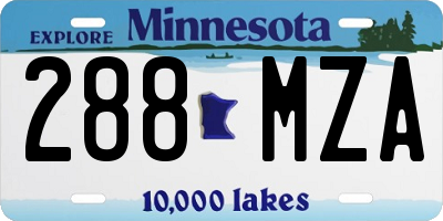 MN license plate 288MZA