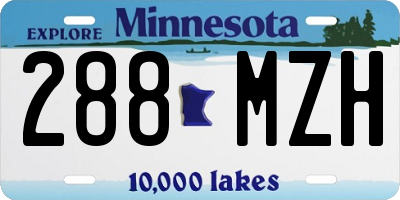 MN license plate 288MZH
