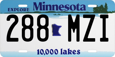 MN license plate 288MZI