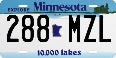 MN license plate 288MZL