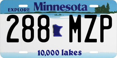 MN license plate 288MZP