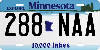 MN license plate 288NAA