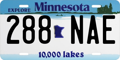 MN license plate 288NAE