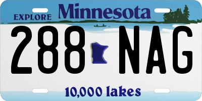 MN license plate 288NAG