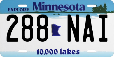 MN license plate 288NAI