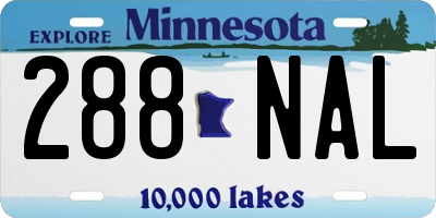 MN license plate 288NAL