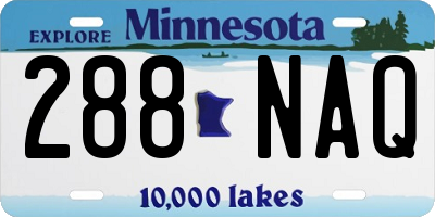 MN license plate 288NAQ