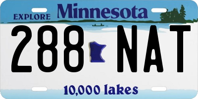 MN license plate 288NAT