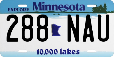 MN license plate 288NAU