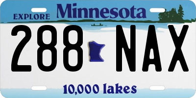 MN license plate 288NAX