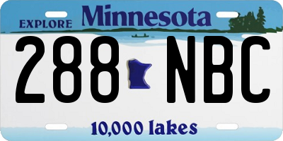 MN license plate 288NBC