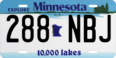 MN license plate 288NBJ