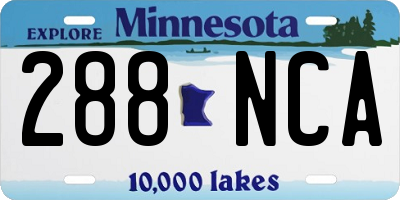 MN license plate 288NCA