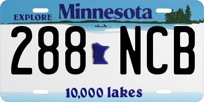 MN license plate 288NCB