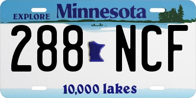 MN license plate 288NCF