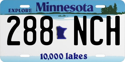 MN license plate 288NCH