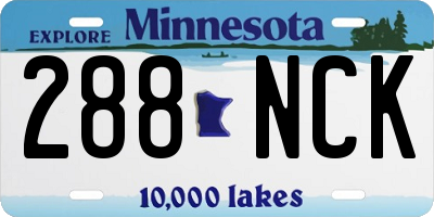 MN license plate 288NCK
