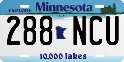 MN license plate 288NCU