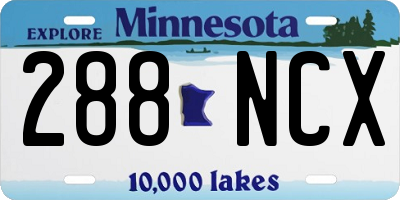 MN license plate 288NCX