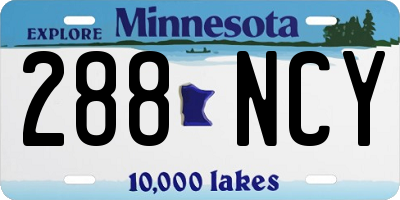 MN license plate 288NCY
