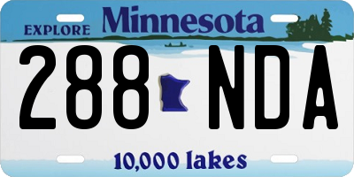 MN license plate 288NDA