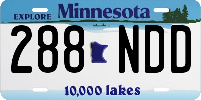 MN license plate 288NDD