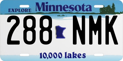 MN license plate 288NMK