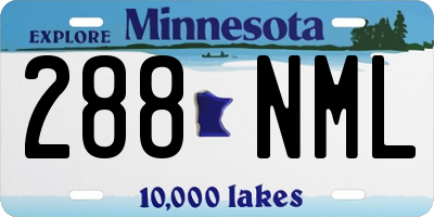 MN license plate 288NML