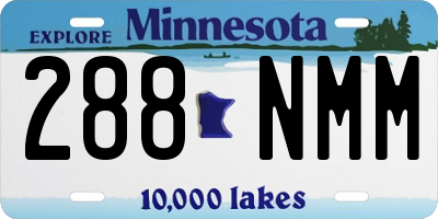 MN license plate 288NMM