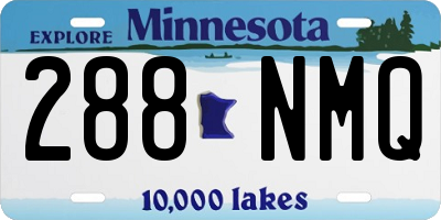 MN license plate 288NMQ
