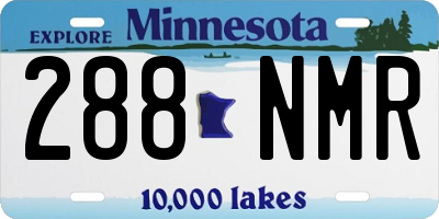MN license plate 288NMR