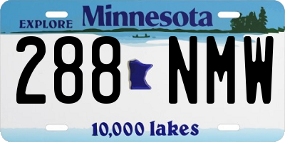 MN license plate 288NMW