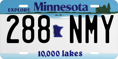 MN license plate 288NMY