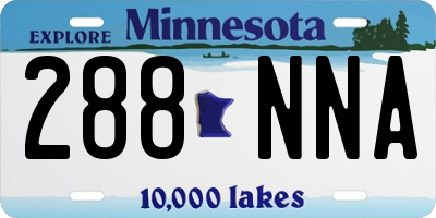 MN license plate 288NNA