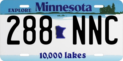MN license plate 288NNC