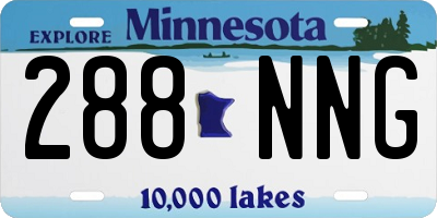 MN license plate 288NNG