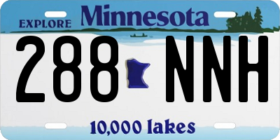 MN license plate 288NNH
