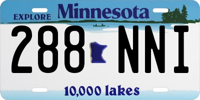 MN license plate 288NNI