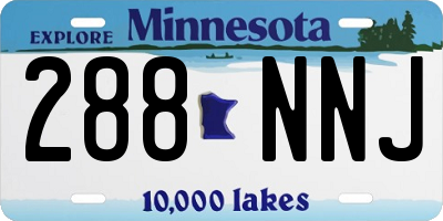 MN license plate 288NNJ