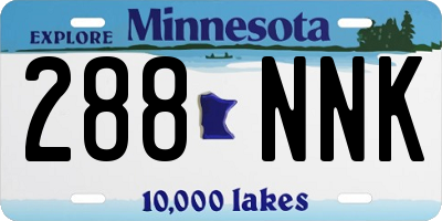 MN license plate 288NNK